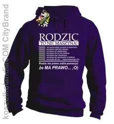 Rodzic to nie maszyna - Bluza z kapturem  fiolet