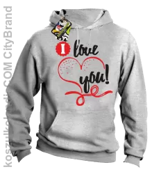 I LOVE YOU - RETRO - Bluza z kapturem - Melanż