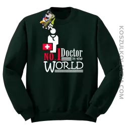 No1 Doctor in the world - Bluza męska standard bez kaptura butelkowa 