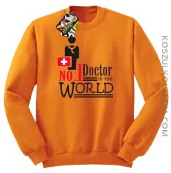 No1 Doctor in the world - Bluza męska standard bez kaptura pomarańcz 
