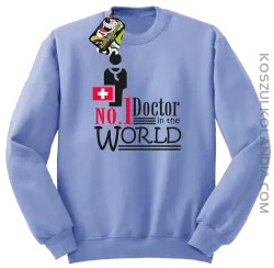 No1 Doctor in the world - Bluza męska standard bez kaptura błękit 