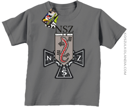 NSZ Narodowe Siły Zbrojne - Koszulka dziecięca szara 