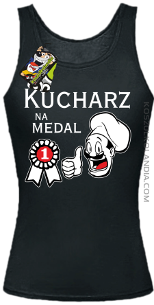 Kucharz na medal-Top damski czarny