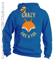 Crazy like a Fox - Bluza z kapturem niebieska 