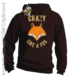 Crazy like a Fox - Bluza z kapturem brązowa 