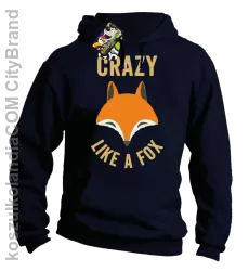 Crazy like a Fox - Bluza z kapturem granatowa 