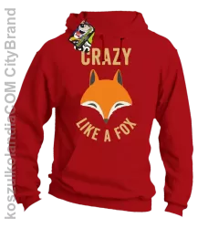 Crazy like a Fox - Bluza z kapturem czerwona 