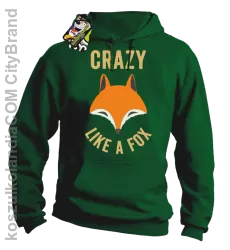 Crazy like a Fox - Bluza z kapturem zielona 