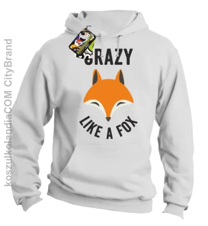 Crazy like a Fox - Bluza z kapturem biała 