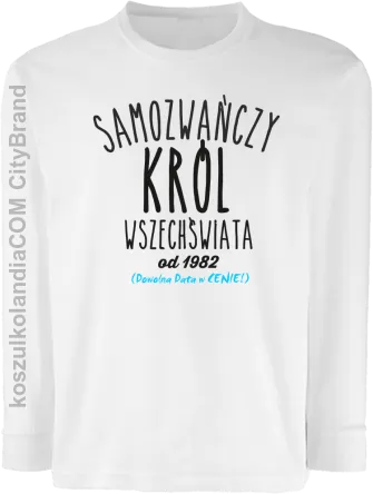 Samozwańczy Król Wszechświata - Longsleeve dziecięcy biały 