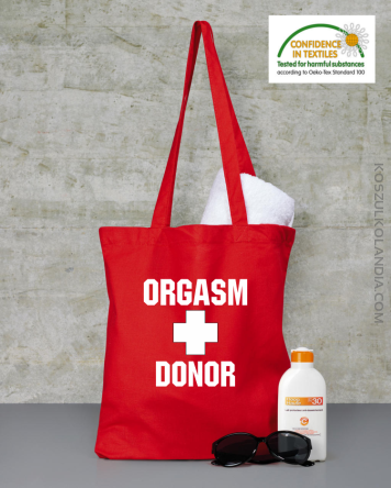 Orgasm Donor - Torba EKO czerwona 