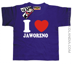 I love Jaworzno - koszulka dla dziecka - fioletowy