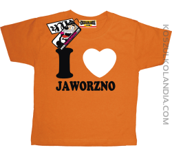 I love Jaworzno - koszulka dla dziecka - pomarańczowy