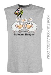 Jesteśmy dziećmi Bożymi - bezrękawnik męski TANK TOP - Melanż