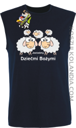 Jesteśmy dziećmi Bożymi - bezrękawnik męski TANK TOP - Granatowy