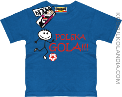 Polska Gola - koszulka dziecięca - niebieski