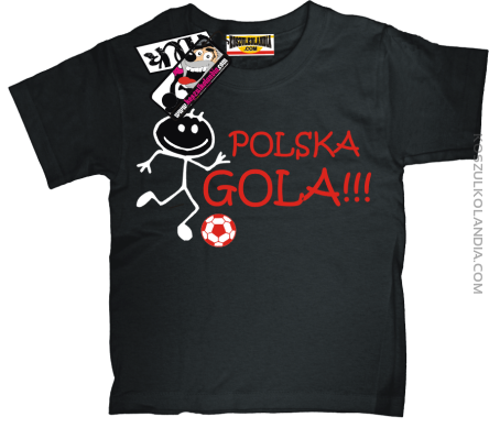Polska Gola - koszulka dziecięca - czarny
