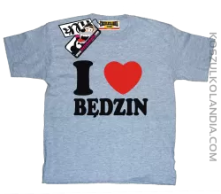 I love Będzin - dziecięca koszulka z nadrukiem - melanżowy