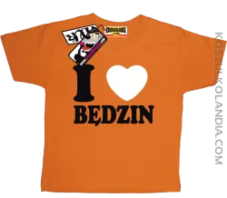 I love Będzin - dziecięca koszulka z nadrukiem - pomarańczowy