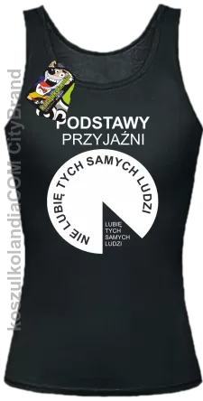 Podstawy przyjaźni - Top damski czarny 