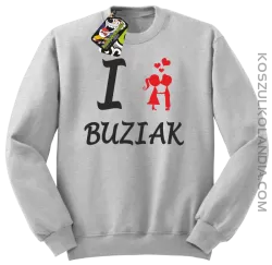 I LOVE Buziak -  Bluza STANDARD męska - Melanż