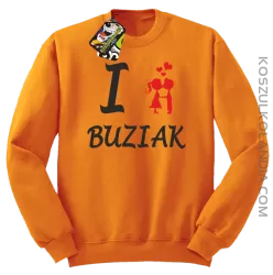 I LOVE Buziak -  Bluza STANDARD męska - Pomarańczowy