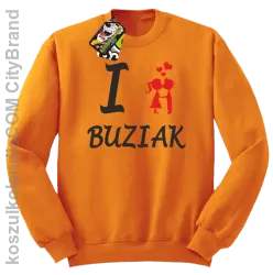 I LOVE Buziak -  Bluza STANDARD męska - Pomarańczowy