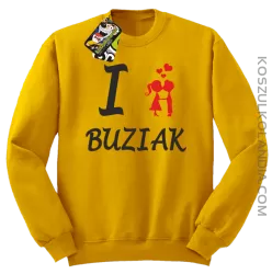 I LOVE Buziak -  Bluza STANDARD męska - Żółty