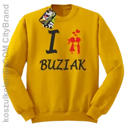 I LOVE Buziak -  Bluza STANDARD męska - Żółty