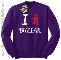 I LOVE Buziak -  Bluza STANDARD męska - Fioletowy