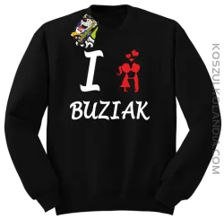 I LOVE Buziak -  Bluza STANDARD męska - Czarny