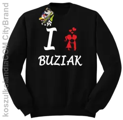 I LOVE Buziak -  Bluza STANDARD męska - Czarny