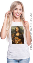 Mona Lisa za kotem - koszulka damska