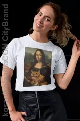 Mona Lisa z kotem koszulka dla niej