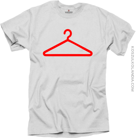 Symbol wieszak - t-shirt męski biała