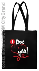 I LOVE YOU - RETRO - Torba na zakupy - Czarny