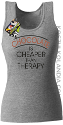 Chocolate is cheaper than therapy - Top damski melanż 