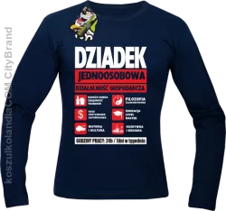 DZIADEK - Jednoosobowa działalność gospodarcza - longsleeve męski - Granatowy