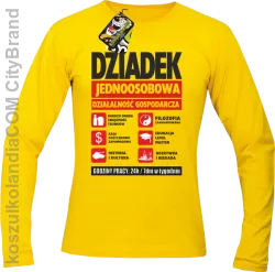 DZIADEK - Jednoosobowa działalność gospodarcza - longsleeve męski - Żółty