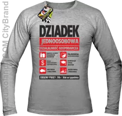 DZIADEK - Jednoosobowa działalność gospodarcza - longsleeve męski - Melanż