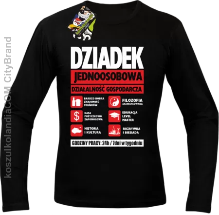 DZIADEK - Jednoosobowa działalność gospodarcza - longsleeve męski