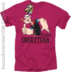 POPEYE w Końcu emerytura - Koszulka męska  fuchsia 