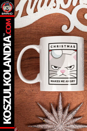 CHRISTMAS makes me angry - Kubek ceramiczny 