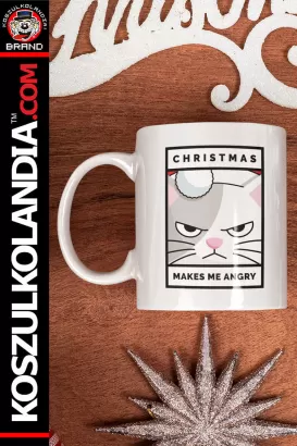 CHRISTMAS makes me angry - Kubek ceramiczny 