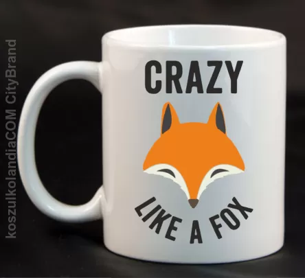 Crazy like a Fox - Kubek ceramiczny biały 