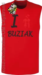 I LOVE Buziak -  bezrękawnik męski TANK TOP - Czerwony