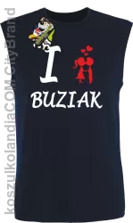 I LOVE Buziak -  bezrękawnik męski TANK TOP - Granatowy