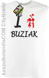 I LOVE Buziak -  bezrękawnik męski TANK TOP - Biały