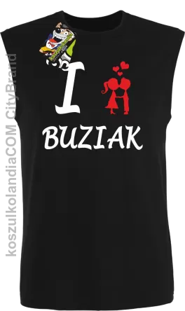 I LOVE Buziak -  bezrękawnik męski TANK TOP - Czarny