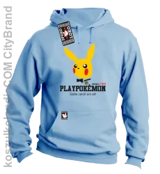 Play Pokemon - Bluza męska z kapturem błękit 